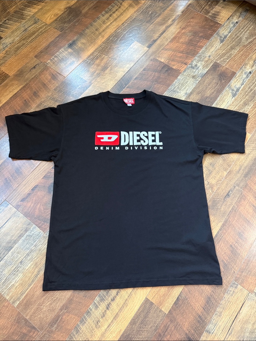 Diesel T-BOXT-DIV Logo T-Shirt Black Denim Division Graphic Tee Size Small